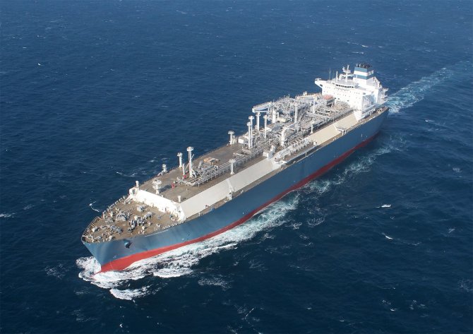 „Klaipėdos naftos“ nuotr./„Independence“ laivas-dujų saugykla išbandytas jūroje. 