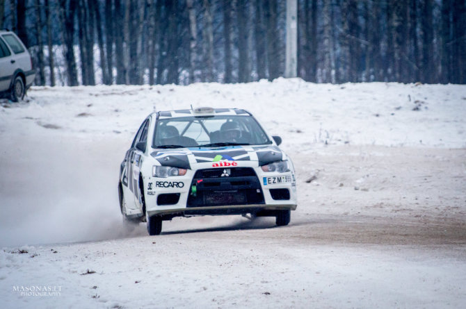 Sauliaus Masono nuotr./Dominykas Butvilas „Halls Winter Rally“ varžybose