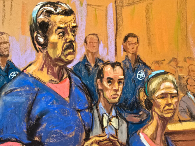 Nuverstasis Venesuelos prezidentas Nicolas Maduro Niujorko teisme nepripažino savo kaltės / Jane Rosenberg / AFP