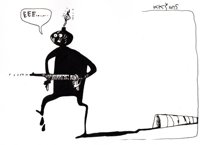 K.K.Šiaulyčio karikatūra/„Terorizmo prigimtis“