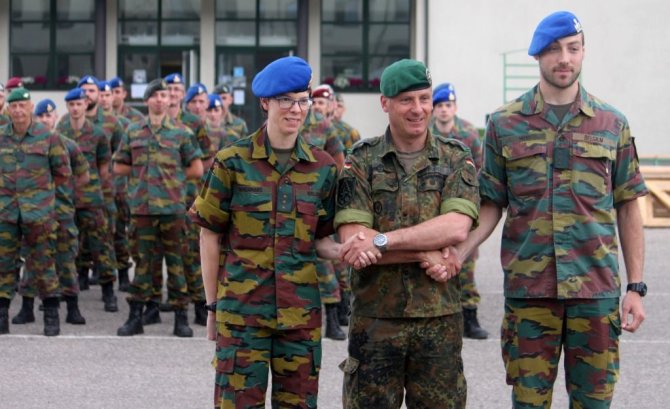 KAM nuotr./Tarnybą Rukloje pradėjo antroji Belgijos karių, tarnausiančių NATO priešakinių pajėgų bataliono kovinėje grupėje, pamaina