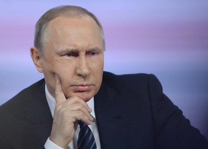AFP/„Scanpix“ nuotr./Vladimiro Putino 11-oji kasmetinė spaudos konferencija 