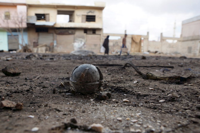 „Reuters“/„Scanpix“ nuotr./Nesprogusi bomba Sirijoje