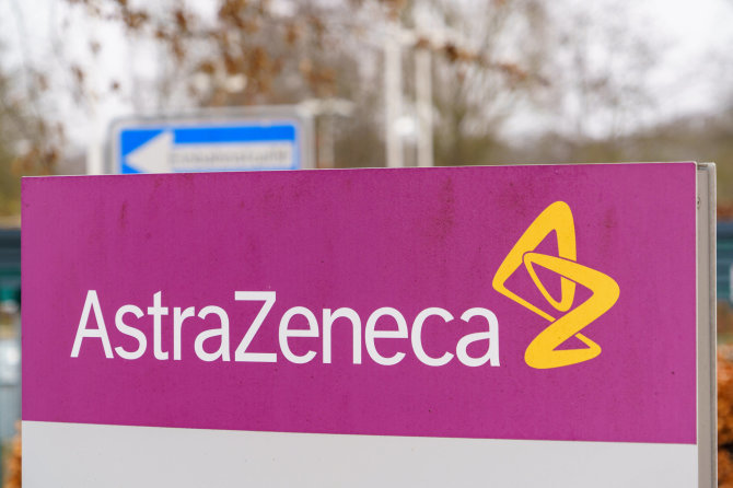 www.imago-images.de/Scanpix nuotr./„AstraZeneca“ logotipas