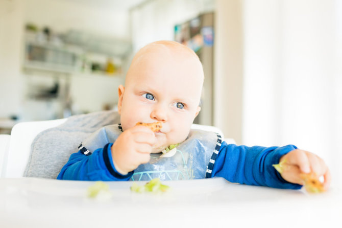 Vida Press nuotr./Kūdikis valgo daržoves