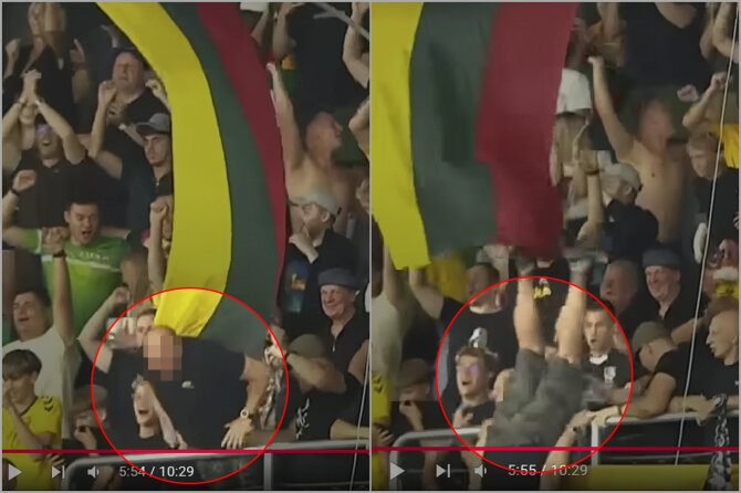 „Monomax Sports“ videokadras/Per begalę emocijų dovanojusias rungtynes Dariaus ir Girėno stadione iš tribūnos iškrito vyras