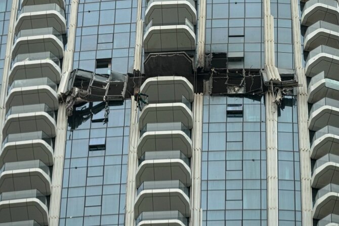 AP/Scanpix/Dubajaus finansų rajoną atakavo dronas