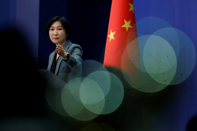 „Reuters“/„Scanpix“/Kinijos užsienio reikalų ministerijos atstovė spaudai Mao Ning