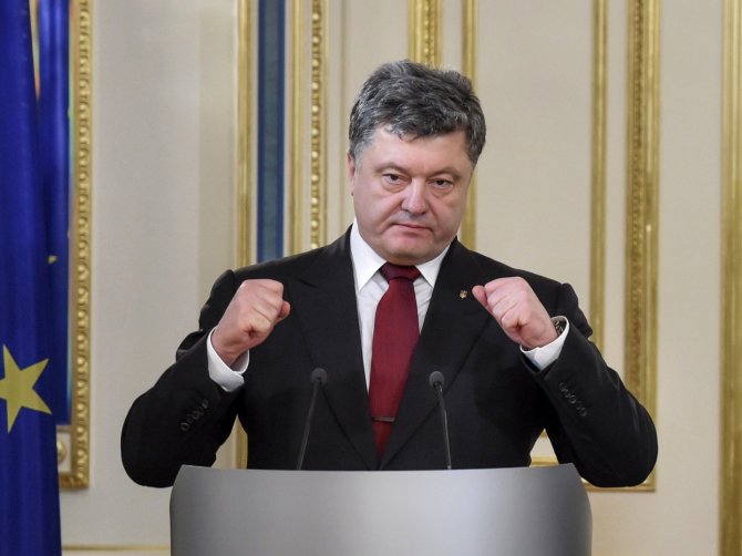 „Scanpix“/„RIA Novosti“ nuotr./Ukrainos prezidentas Petro Porošenka