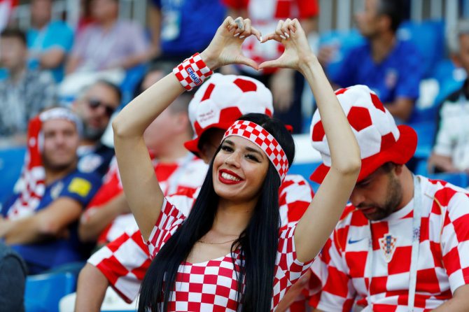 „Scanpix“ nuotr./Kroatijos futbolo sirgaliai