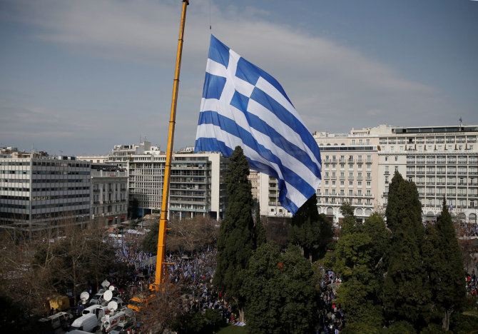 „Reuters“/„Scanpix“ nuotr./Graikijos vėliava