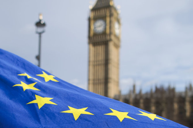 AFP/„Scanpix“ nuotr./ES vėliava Londone