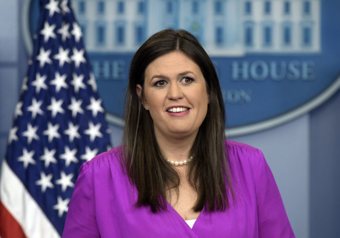 „Scanpix“/AP nuotr./Sarah Huckabee Sanders