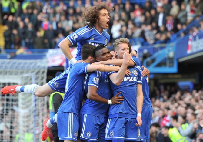 „Scanpix“ nuotr./„Chelsea“ futbolininkai švenčia