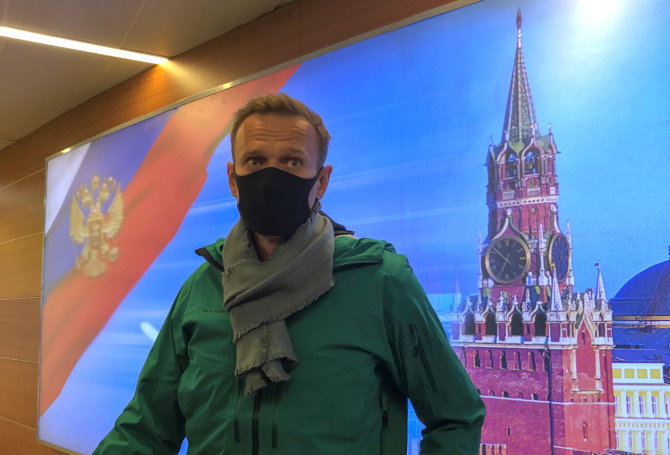 „Reuters“/„Scanpix“ nuotr./Aleksejus Navalnas grįžo į Maskvą