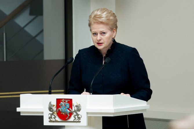 BFL/Vyginto Skaraičio nuotr./Lietuvos prezidentė Dalia Grybauskaitė