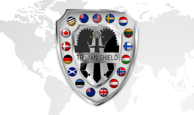 Tarptautinės operacijos „ANOM/Trojan Shield/Greenlight“ logotipas