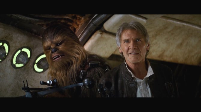 Kadras iš filmo/Harrisonas Fordas filme „Star Wars: The Force Awakens“