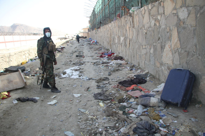 Imago / Scanpix nuotr./Sprogdinimų vieta prie Kabulo oro uosto