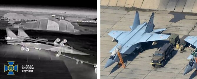 SBU nuotr./Ukrainos dronai atakavo karinį Belbeko aerodromą Kryme