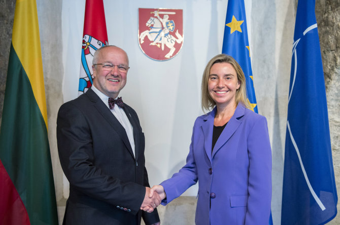 Alfredo Pliadžio nuotr./ES užsienio politikos vadovė Federica Mogherini lankosi Lietuvoje