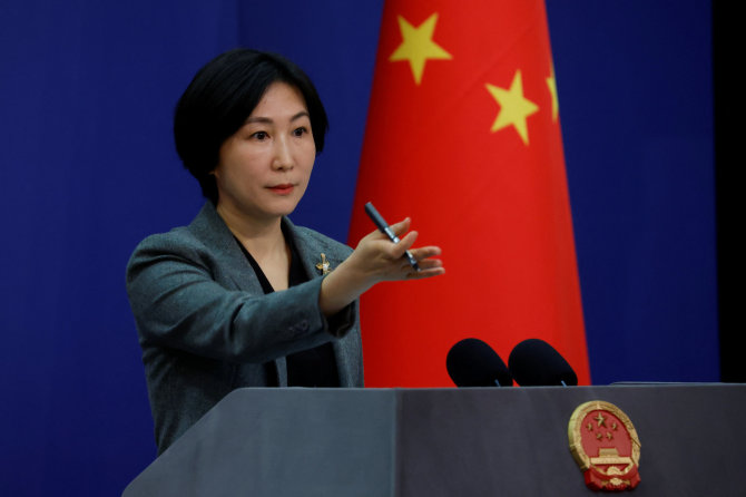 „Reuters“/„Scanpix“/Kinijos užsienio reikalų ministerijos atstovė Mao Ning 