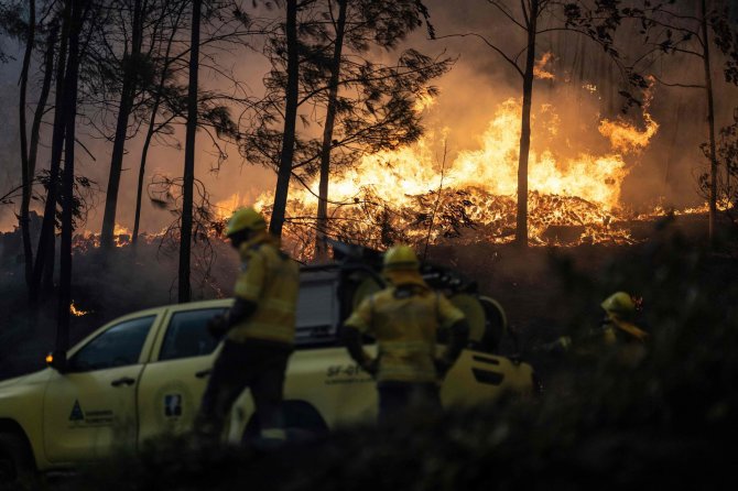 AFP/„Scanpix“ nuotr./Gaisrai Portugalijoje, Albergarija-a-Velha vietovėje