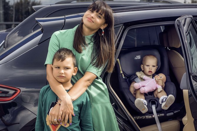 Andriaus Vengalio nuotr./Ieva Mackevičienė su vaikais