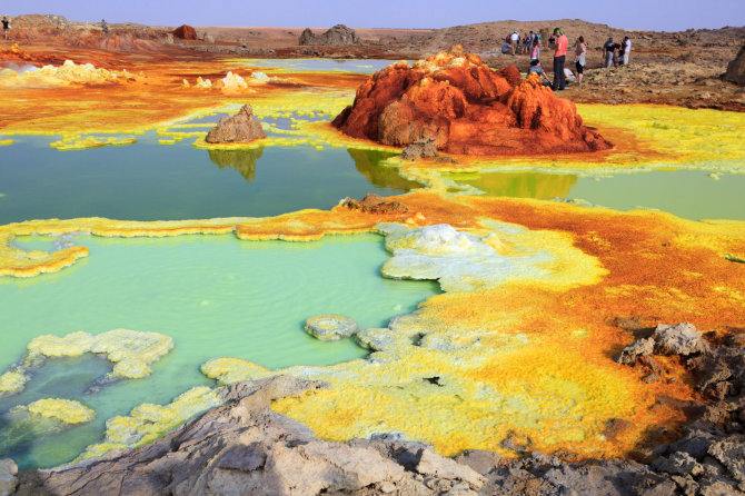 „Shutterstock“ nuotr./Siurrealistinis Afarų (Danakilių) įdubos peizažas, Afrika