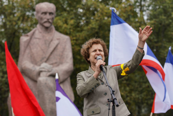 „Scanpix“ nuotr./Latvijos rusų sąjungos lyderė Tatjana Ždanoka
