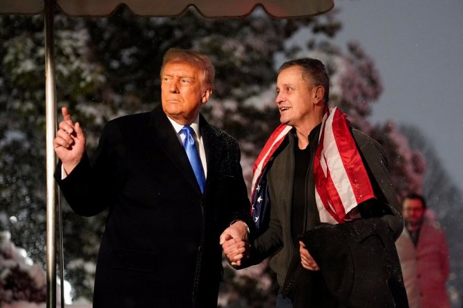 Donaldas Trumpas ir Marcas Fogelas / REUTERS