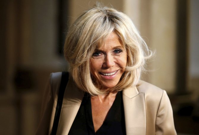 „Scanpix“/AP nuotr./Prancūzijos prezidento žmona Brigitte Trogneux