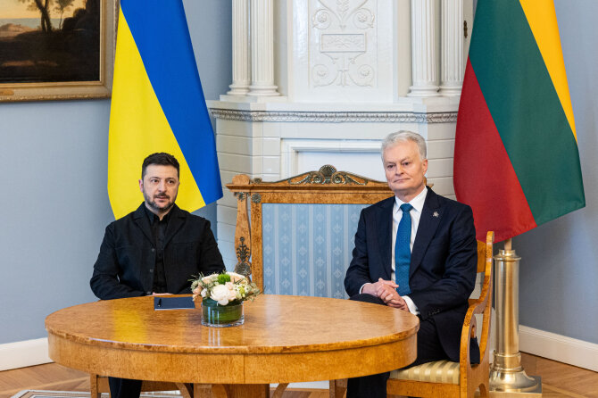 Pauliaus Peleckio / BNS nuotr./Volodymyras Zelenskis, Gitanas Nausėda