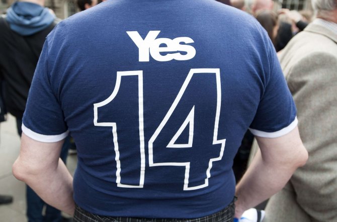 AFP/„Scanpix“ nuotr./Škotijos nepriklausomybės rėmėjas