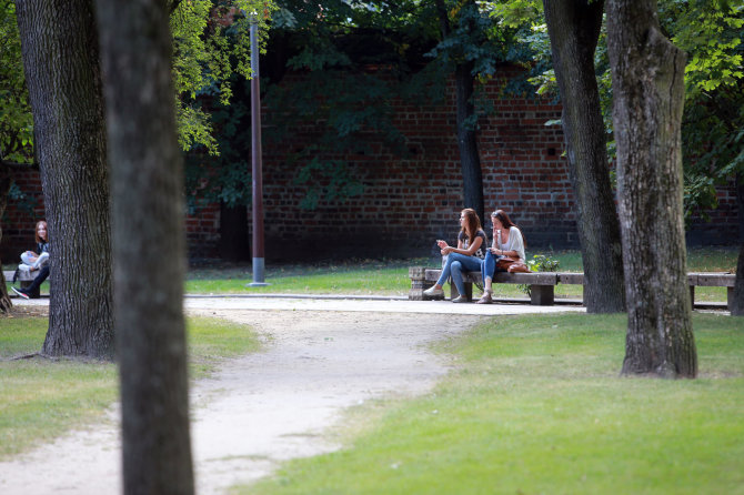 Aliaus Koroliovo/15min nuotr./Rūkymo draudimo zona Miesto sode