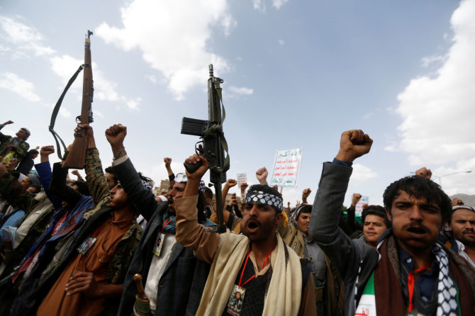 „Reuters“/„Scanpix“ nuotr./Husiai sukilėliai Jemene