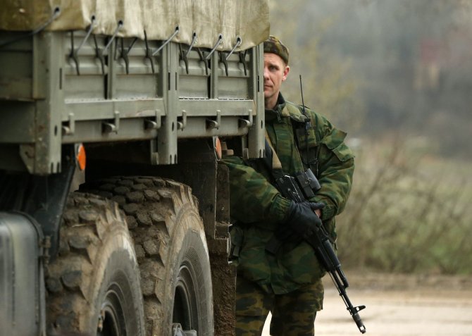 „Reuters“/„Scanpix“ nuotr./Rusijos karys Kryme
