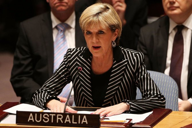 AFP/„Scanpix“ nuotr./Australijos užsienio reikalų ministrė Julie Bishop 
