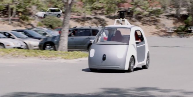 Kadras iš vaizdo siužeto/„Google“ autonominis automobilis
