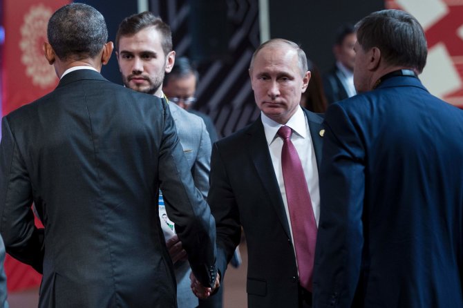 AFP/„Scanpix“ nuotr./V.Putinas ir B.Obama Peru