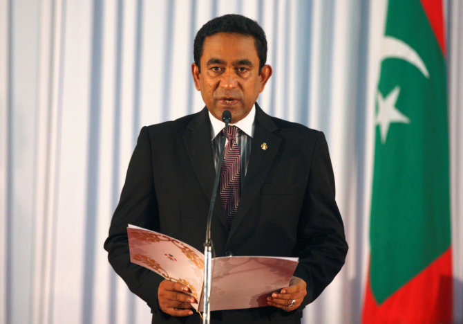 „Reuters“/„Scanpix“ nuotr./Maldyvų prezidentas Abdulla Yameenas