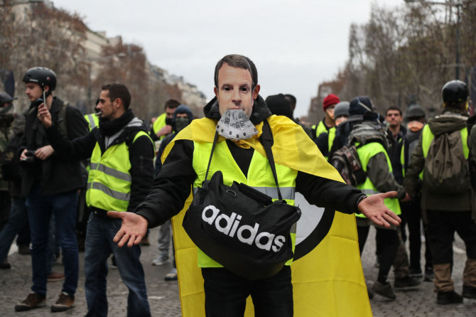 AFP/„Scanpix“ nuotr./Šeštadienio protestai Prancūzijoje