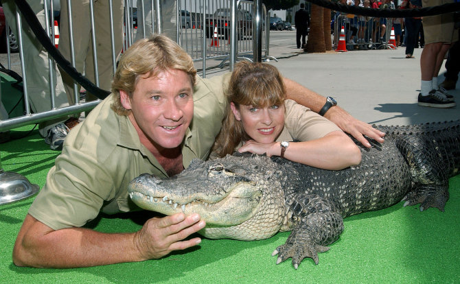 Vida Press nuotr./Steve'as Irwinas su žmona Terri Irwin