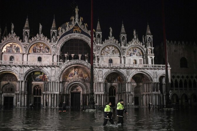 AFP/„Scanpix“ nuotr./Potvynis Venecijoje