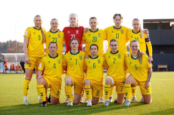 Elvio Žaldario/LFF nuotr./Lietuvos moterų futbolo rinktinė