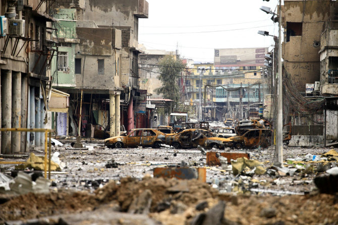 „Reuters“/„Scanpix“ nuotr./Per IS okupaciją Mosulas virto sugriauta dykviete