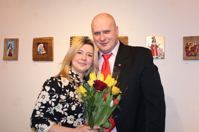 Tapytoja Jolanta Snežko su vyru Arvydu Šilu