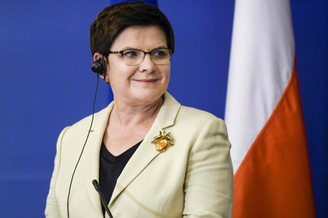 AFP/„Scanpix“ nuotr./Lenkijos premjerė Beata Szydlo