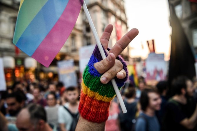 AFP/„Scanpix“ nuotr./LGBT parado akimirka 