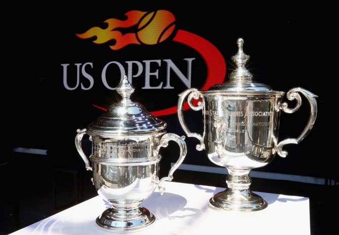 „Scanpix“ nuotr./„US Open“ trofėjai 